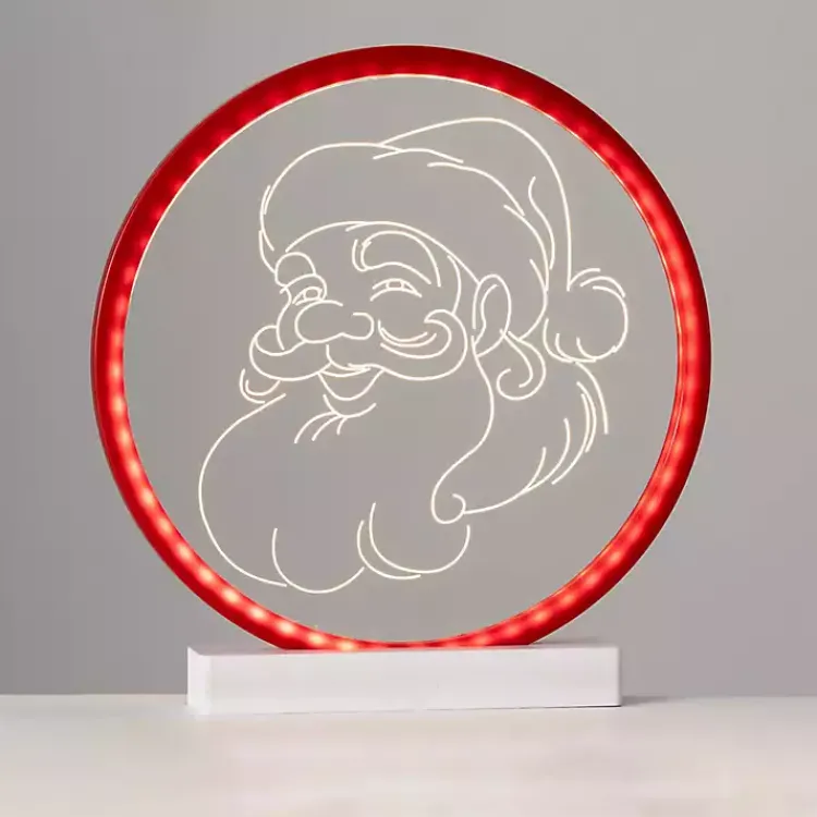 Christmas Decorations>Kirklands Home LED Santa Tabletop Christmas Decoration Red