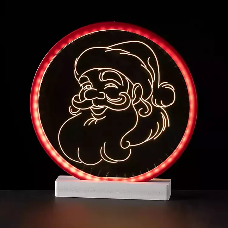 Christmas Decorations>Kirklands Home LED Santa Tabletop Christmas Decoration Red