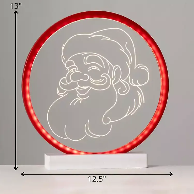 Christmas Decorations>Kirklands Home LED Santa Tabletop Christmas Decoration Red