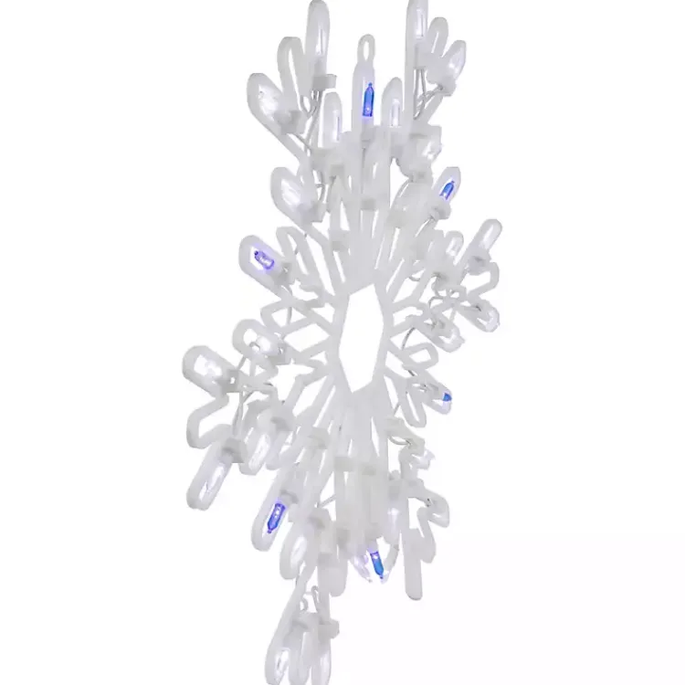 Christmas Art & Wall Decor>Kirklands Home LED and Blue Snowflake Decoration, 16 in. White