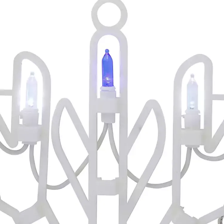 Christmas Art & Wall Decor>Kirklands Home LED and Blue Snowflake Decoration, 15 in. White