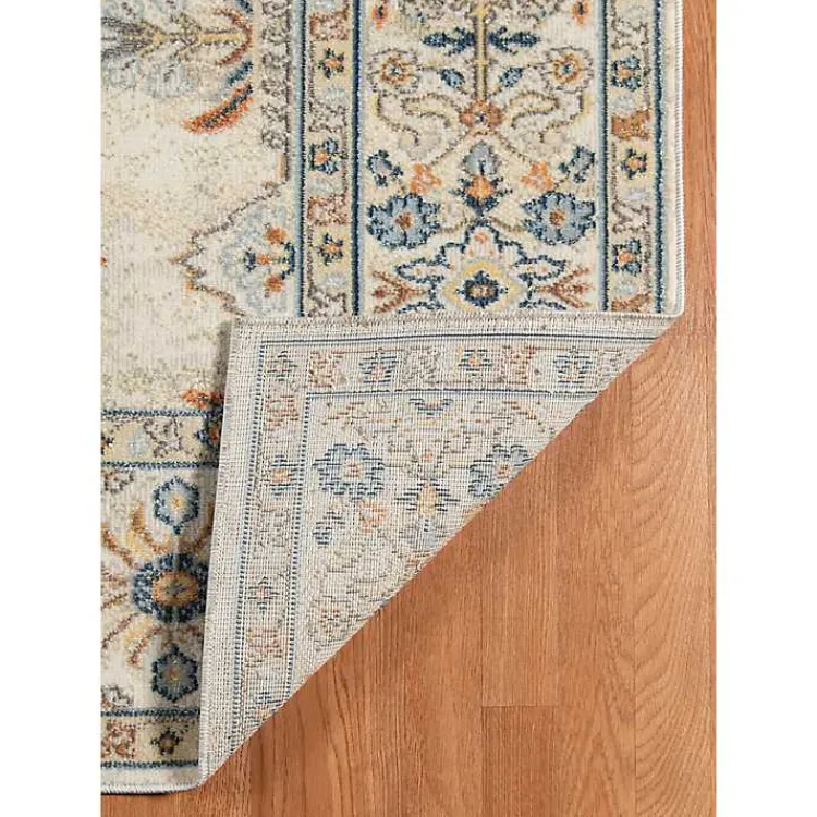 Kirklands Home Light Beige Bohemian Area Rug, 5x7 Tan New