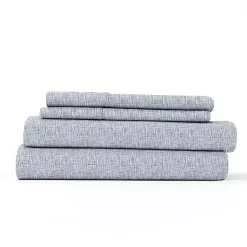 Kirklands Home Light Chambray 4-pc. Full Bed Sheet Set Blue