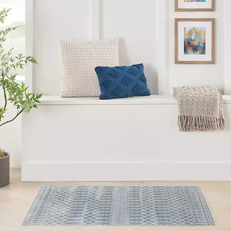 Kirklands Home Light Moroccan Washable Area Rug, 3x5 Blue Discount