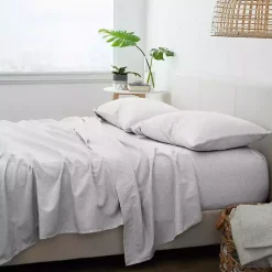 Kirklands Home Light Chambray 4-pc. Full Bed Sheet Set Gray Online