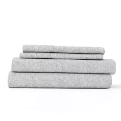 Kirklands Home Light Chambray 4-Pc. Queen Bed Sheet Set Gray Best