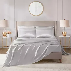 Kirklands Home Light Satin 6-pc. California King Sheet Set Gray Sale