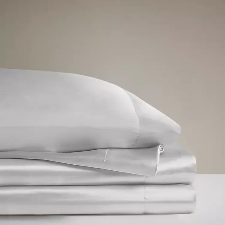 Kirklands Home Light Satin 6-pc. King Sheet Set Gray Discount