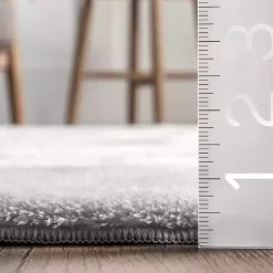 Kirklands Home Light Gray Shag Washable Area Rug, 5x8 Outlet