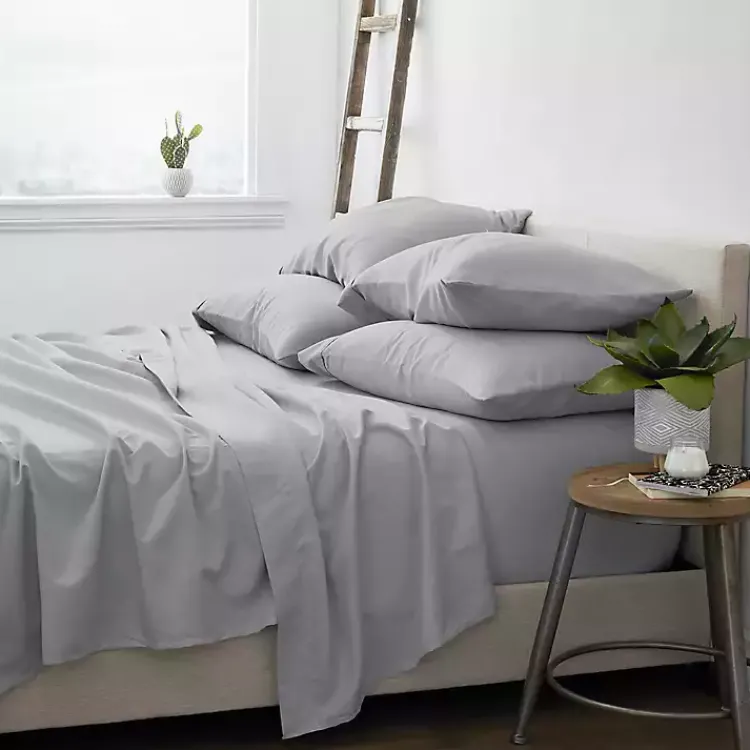 Kirklands Home Light Ultra Soft 6-pc. King Sheet Set Gray