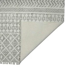 Kirklands Home Lilia Gray Geo Stripe Flatweave Runner, 2x8 Clearance