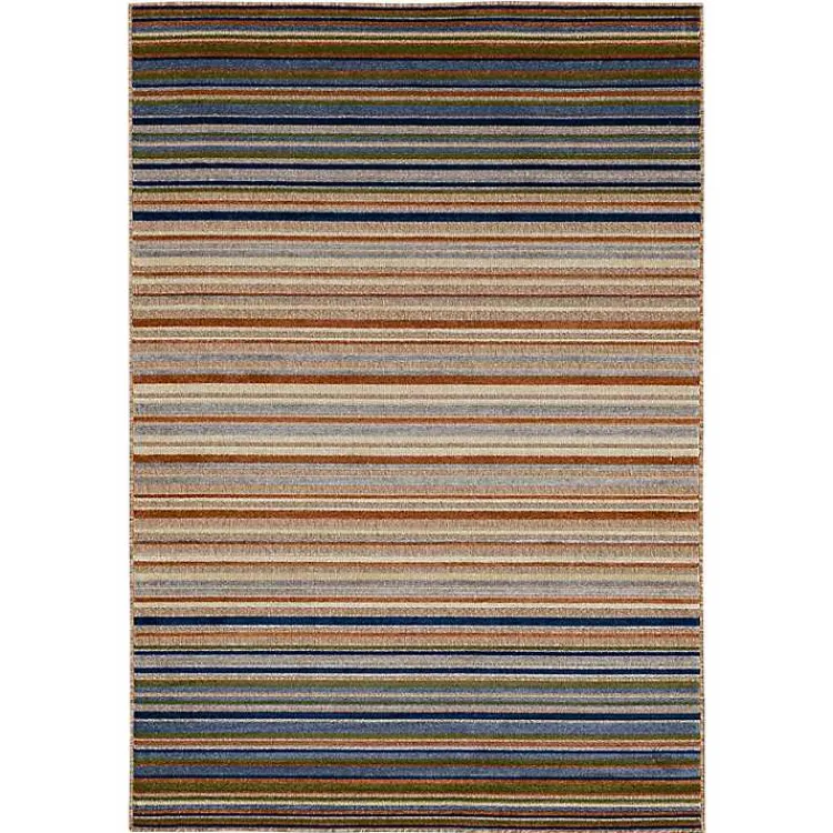 Kirklands Home Linear Seaside Outdoor Area Rug, 6x9 Multi Discount