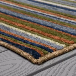 Kirklands Home Linear Seaside Outdoor Area Rug, 7x10 Multi Best