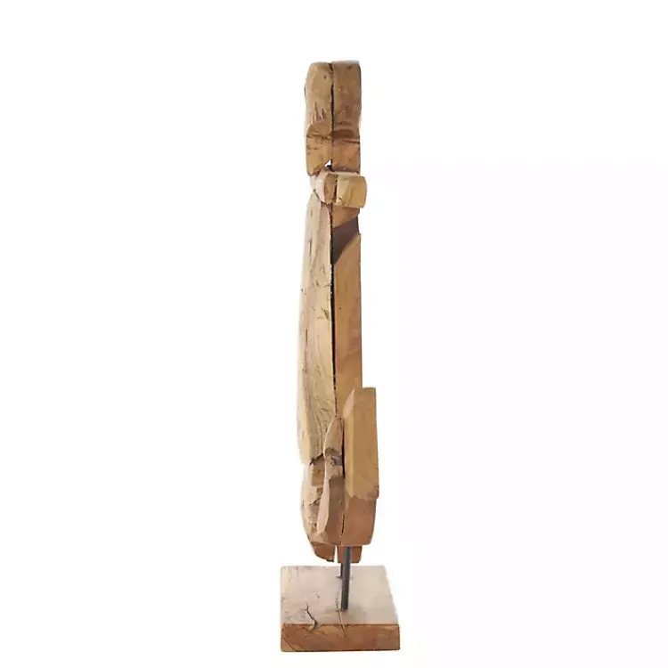 Statues & Figurines>Kirklands Home Live Edge Teak Wood Anchor Statue Brown