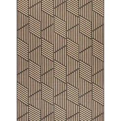 Kirklands Home Lori Dark Gray Modern Geometric Outdoor Rug, 5x8 Outlet