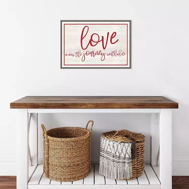 Valentines Day Decorations>Kirklands Home Love The Journey Valentine's Framed Wall Art