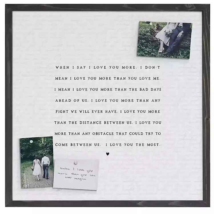 Kirklands Home Love You Most Framed Wall Plaque White Hot