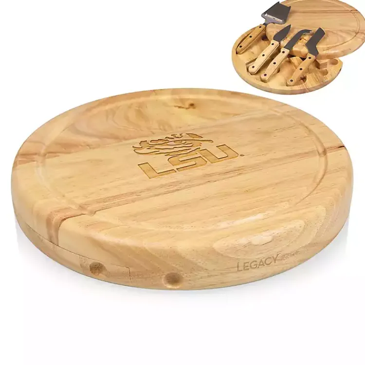 Kirklands Home LSU Tigers Cheese Board and Tool Set Tan Sale