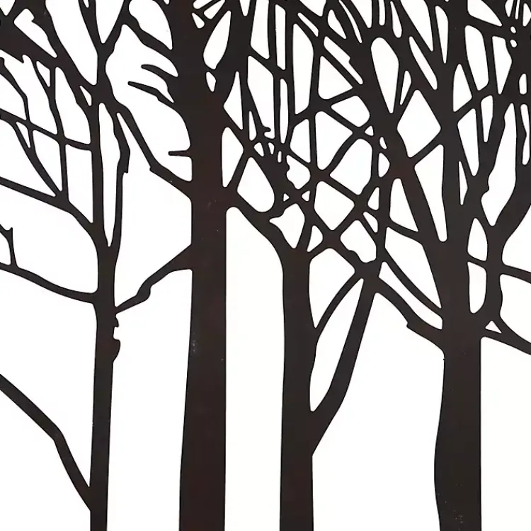 Kirklands Home Matte Metal Tree Frame Wall Plaque Black New