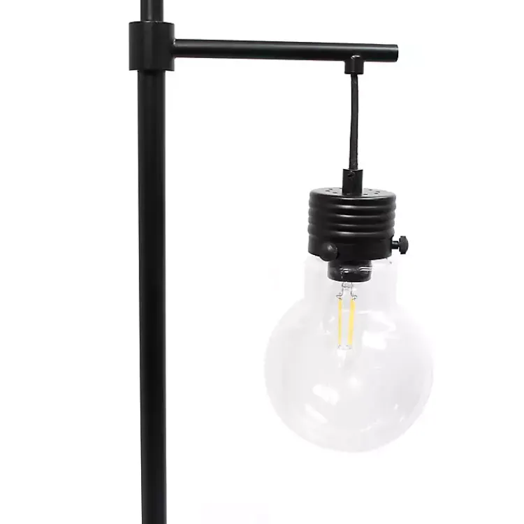 Kirklands Home Matte Black Stephen Floor Lamp Clear Hot