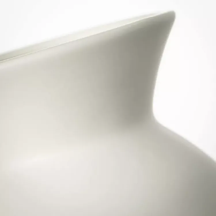 Vases>Kirklands Home Matte Hourglass Ceramic Vase Ivory