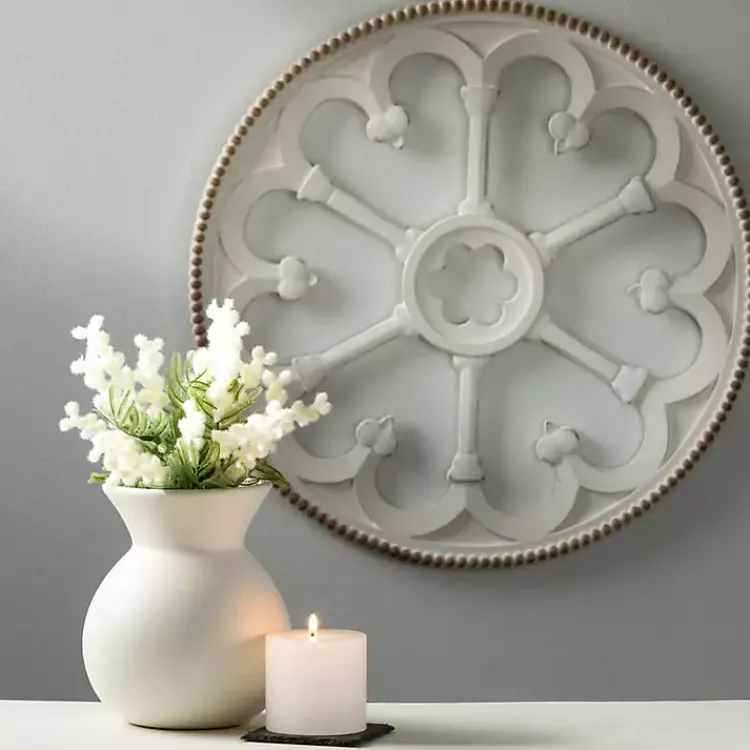 Vases>Kirklands Home Matte Hourglass Ceramic Vase Ivory