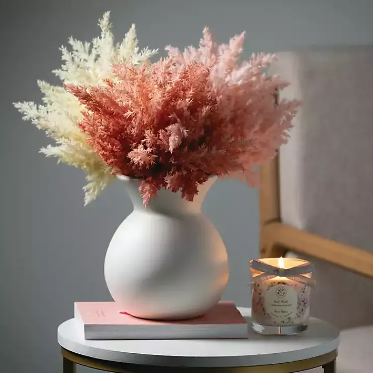 Vases>Kirklands Home Matte Hourglass Ceramic Vase Ivory
