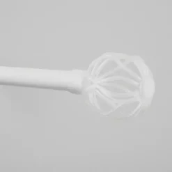 Kirklands Home Matte White Open Sphere Curtain Rod, 72 in. Sale