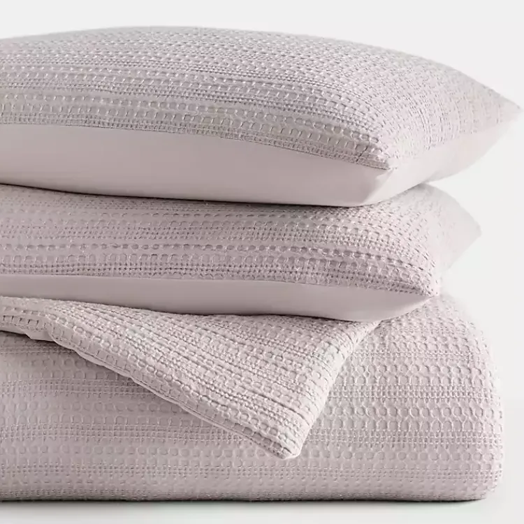 Kirklands Home Mauve Waffle Ultra-Soft 3-pc. Queen Comforter Set Pink Discount