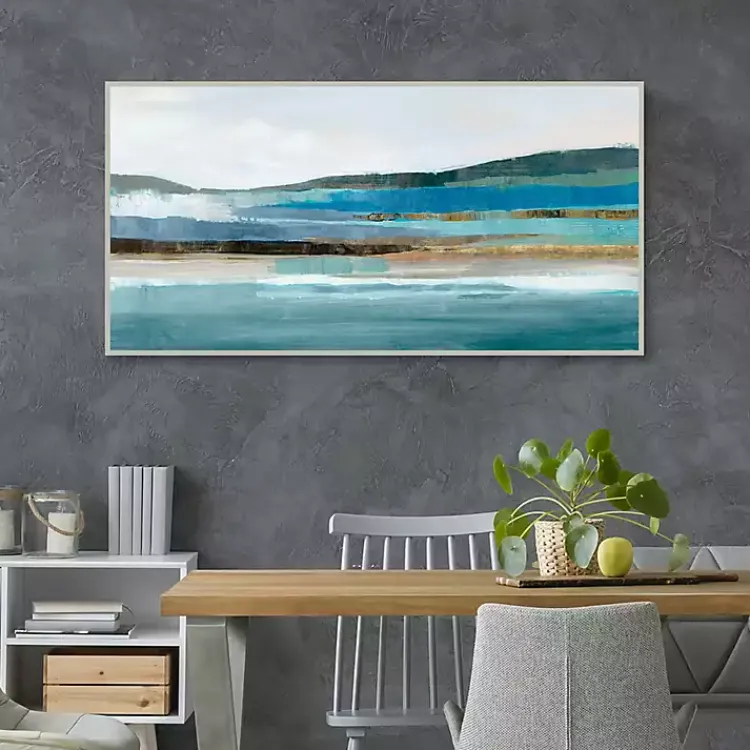 Kirklands Home Memories of Framed Canvas Art Print Blue Discount