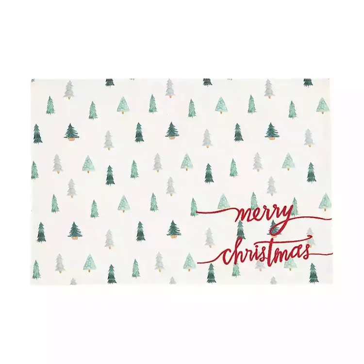 Christmas Dining & Entertaining>Kirklands Home Merry Christmas Mini Trees Placemats, Set of 6