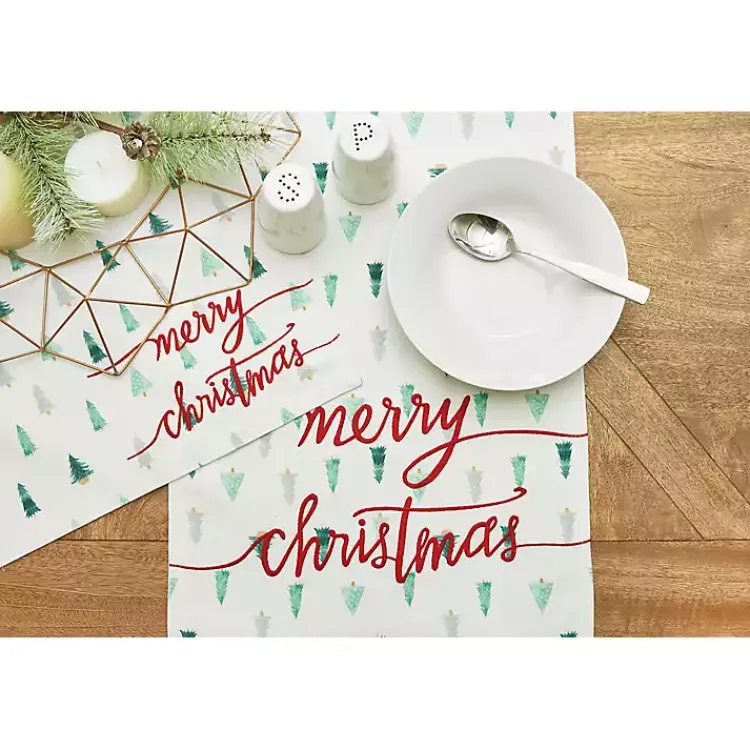 Christmas Dining & Entertaining>Kirklands Home Merry Christmas Mini Trees Placemats, Set of 6