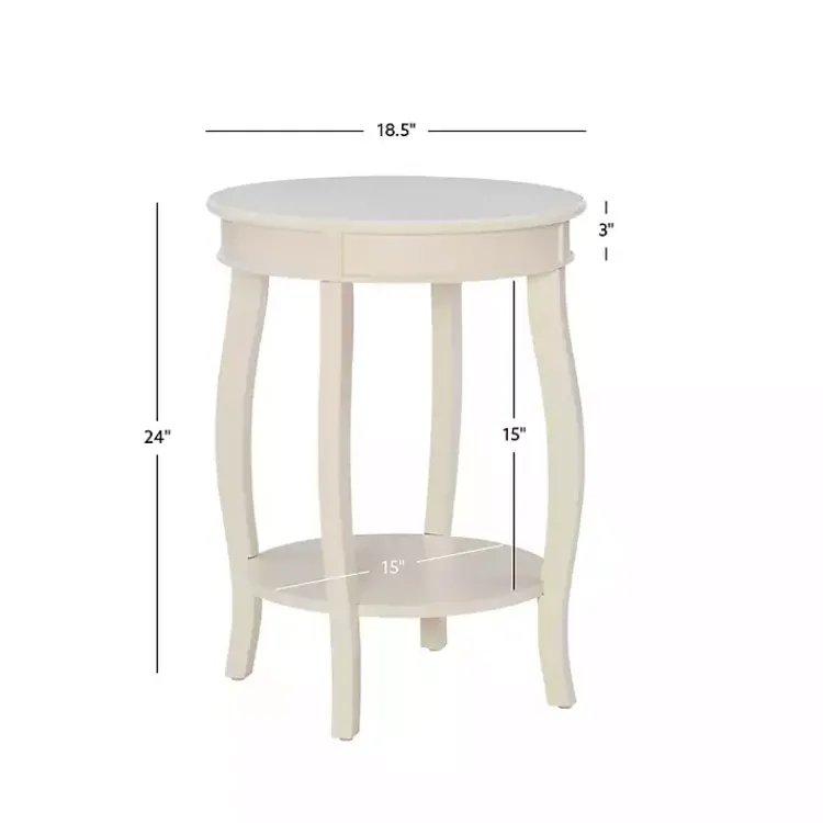 Kirklands Home Merryweather Off White Accent Table Ivory Sale
