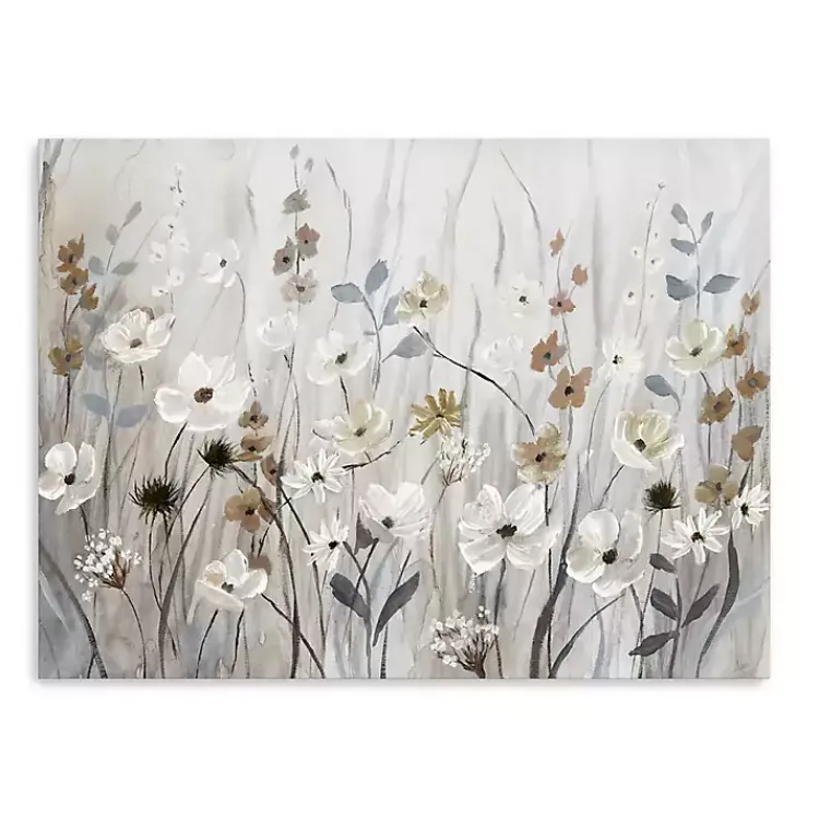 Kirklands Home Misty Meadow Field Canvas Art Print Gray