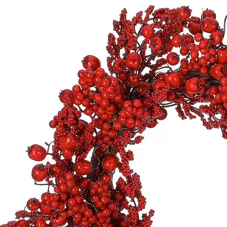 Christmas Wreaths>Kirklands Home Mixed Berry Wreath Red