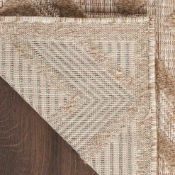 Kirklands Home Mocha Diamond Outdoor Area Rug, 6x9 New