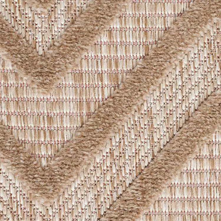 Kirklands Home Mocha Diamond Outdoor Area Rug, 6x9 New