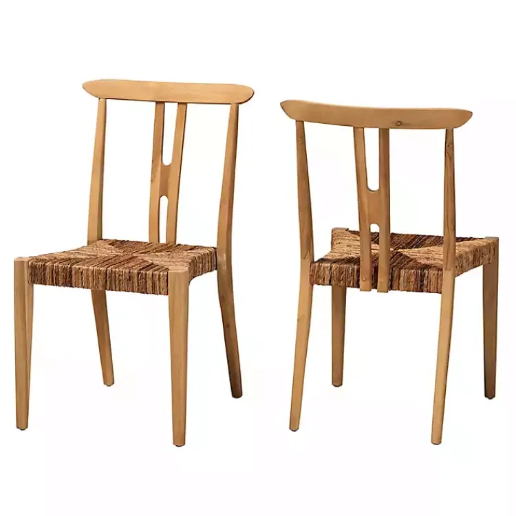 Kirklands Home Modern Bohemian Wishbone Dining Chairs, Set of 2 Tan Online