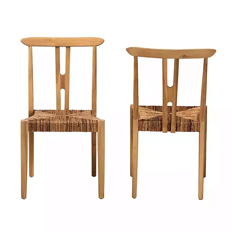 Kirklands Home Modern Bohemian Wishbone Dining Chairs, Set of 2 Tan Online