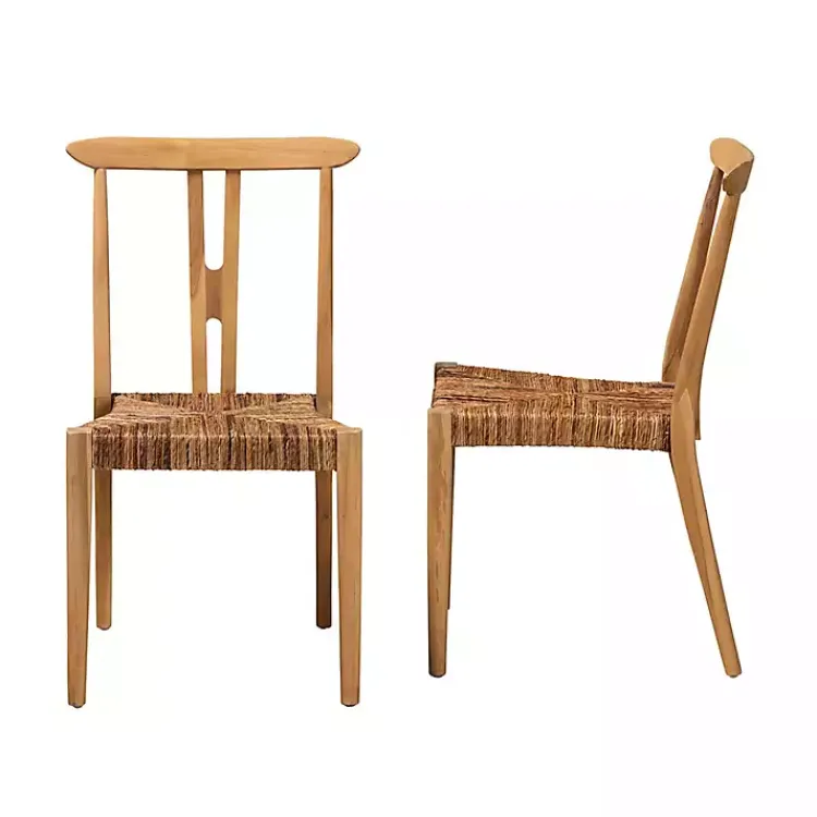 Kirklands Home Modern Bohemian Wishbone Dining Chairs, Set of 2 Tan Online