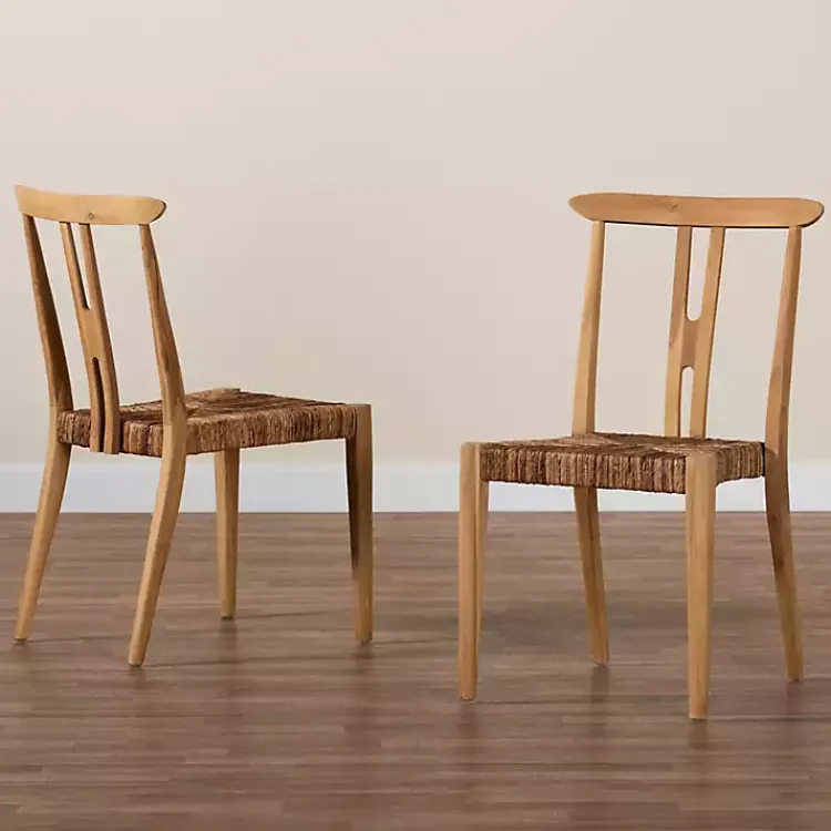 Kirklands Home Modern Bohemian Wishbone Dining Chairs, Set of 2 Tan Online