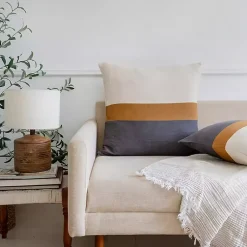 Pillows>Kirklands Home Modern Neutral Stripe Pillow