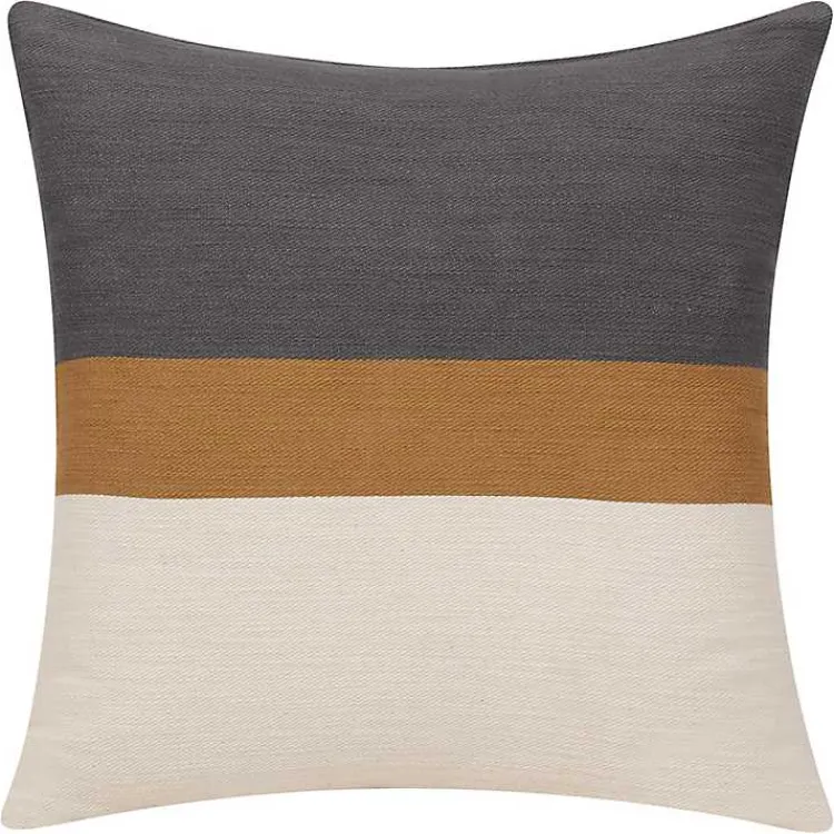 Pillows>Kirklands Home Modern Neutral Stripe Pillow