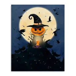 Halloween>Kirklands Home Moonlit Jack O Lantern Canvas Art Print, 16x20