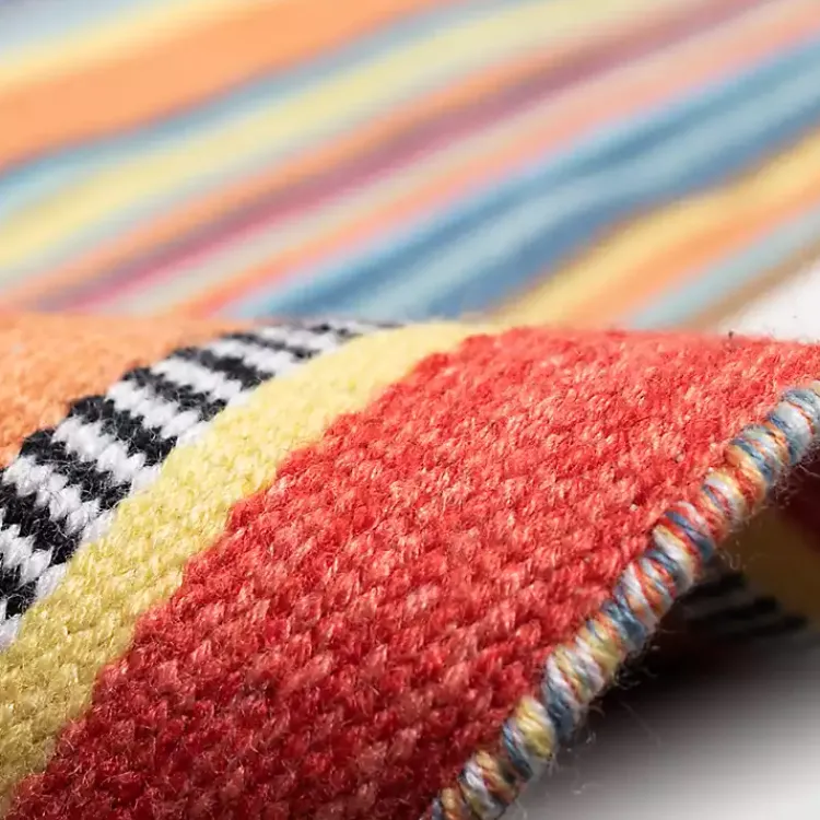 Kirklands Home Multi Dhurri Stripe Indoor/Outdoor Scatter Rug Hot