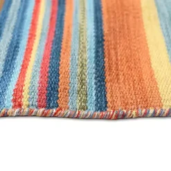 Kirklands Home Multi Dhurri Stripe Indoor/Outdoor Scatter Rug Hot
