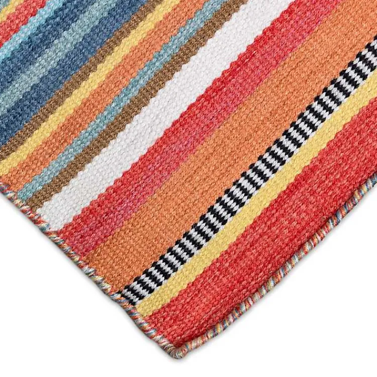 Kirklands Home Multi Dhurri Stripe Indoor/Outdoor Scatter Rug Hot