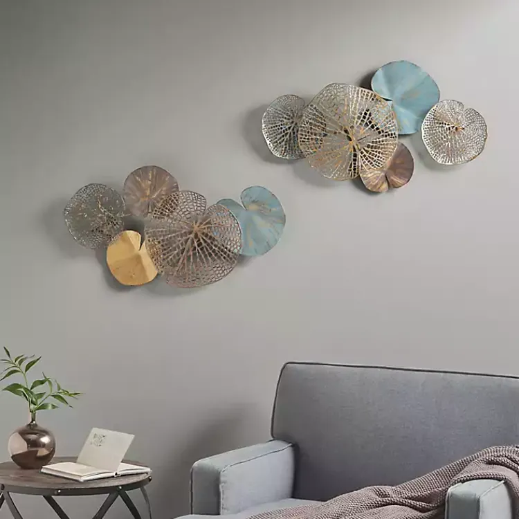 Kirklands Home Multicolored Metal Circles Wall Plaques, Set of 2 Discount