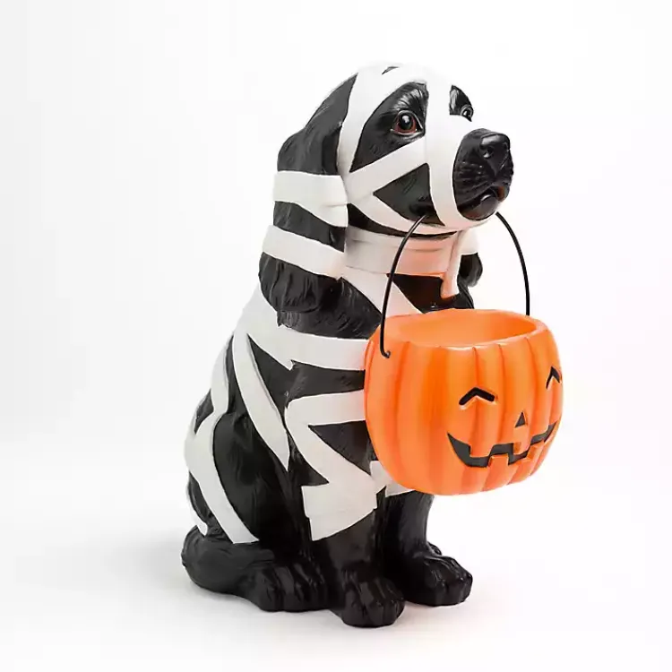 Halloween>Kirklands Home Mummy Dog Halloween Statue