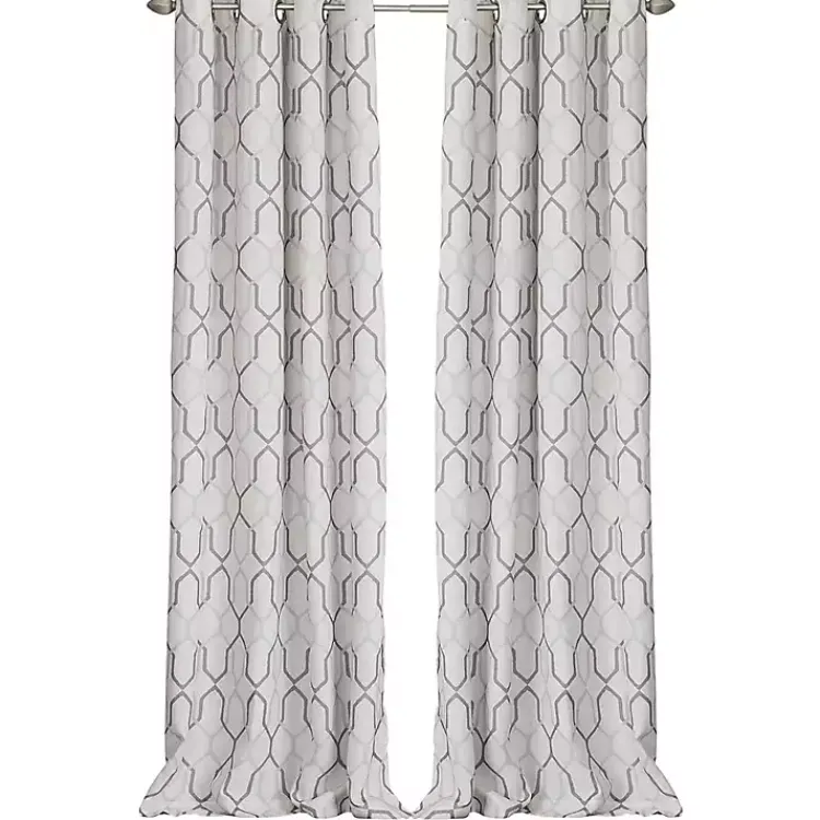 Kirklands Home Mushroom Interlock Single Curtain Panel, 84 in. Clearance